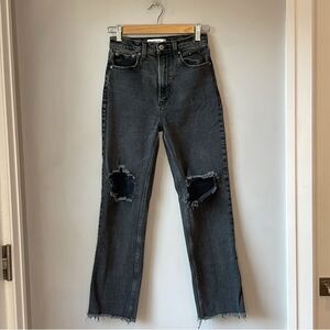 Abercrombie & Fitch Black Jeans Ankle Straight Ultra High Rise